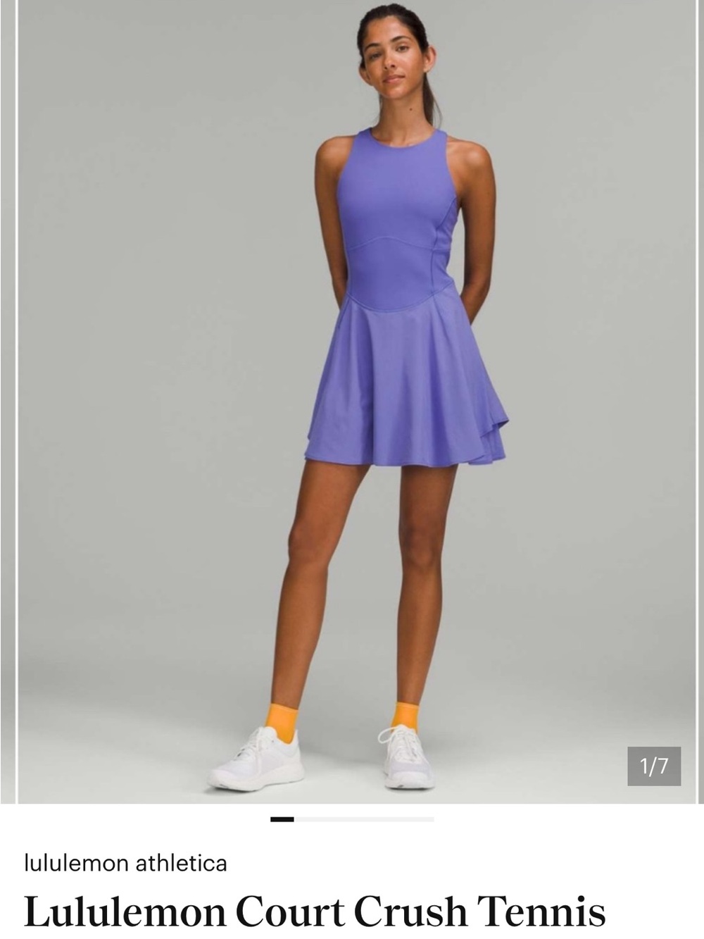 lululemon athletica Purple Athletic Court crush Dress nwt size 10